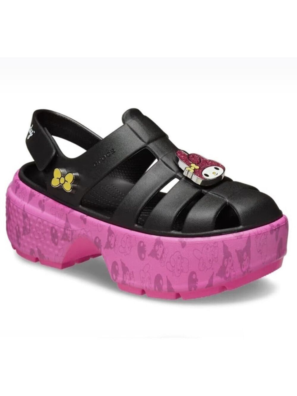 CROCS x HELLO KITTY AND FRIENDS MY MELODY AND KUROMI STOMP SANDAL size 8 NEW